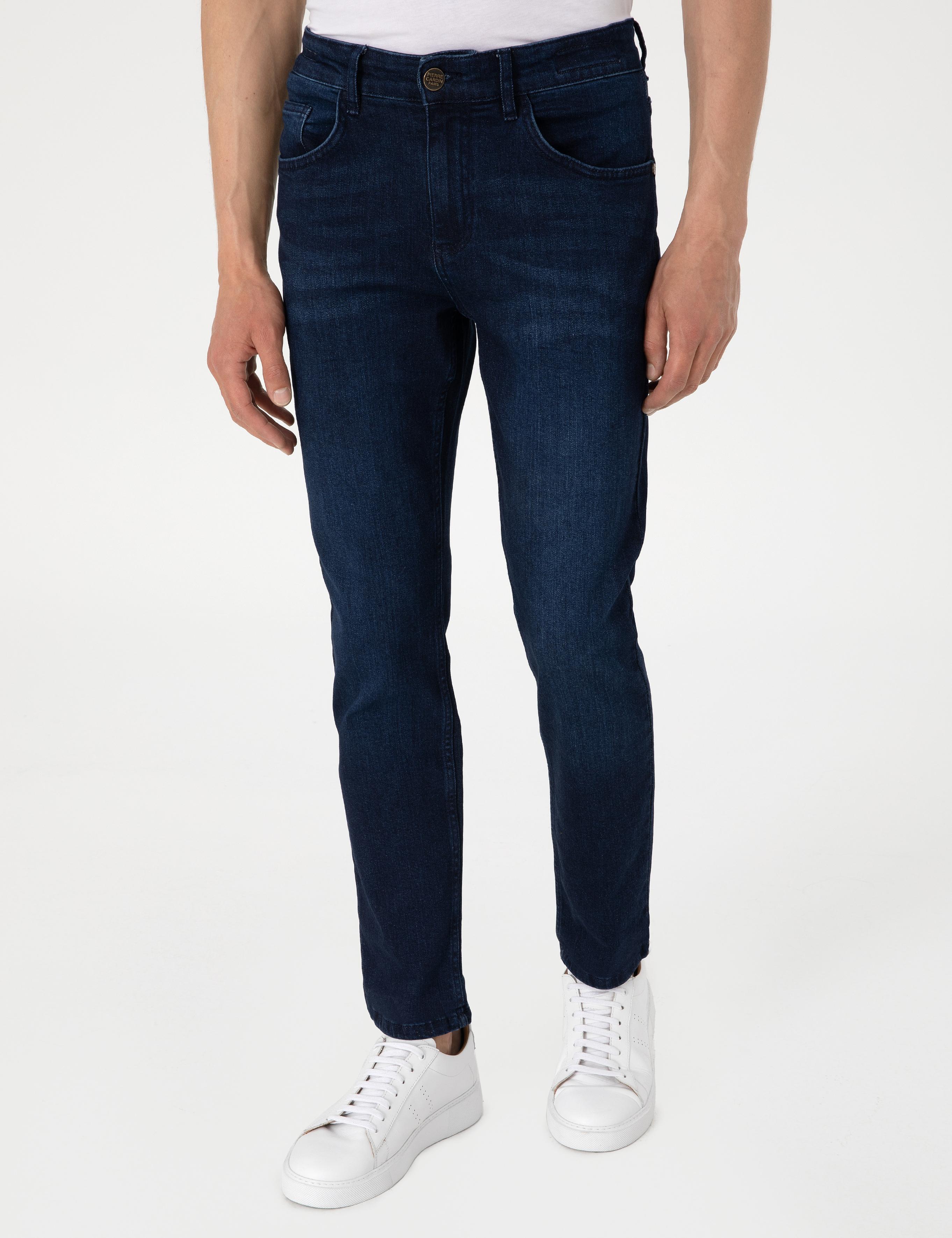 Koyu Lacivert Slim Fit Jean Pantolon