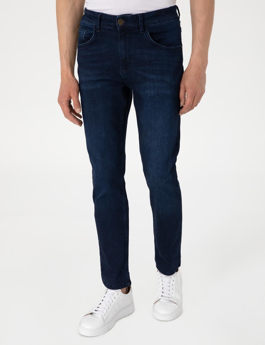 Koyu Lacivert Slim Fit Jean Pantolon