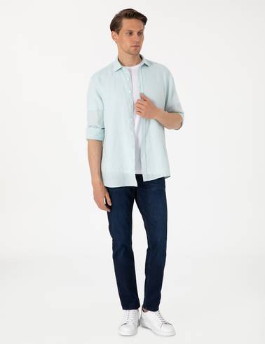 Koyu Lacivert Slim Fit Jean Pantolon