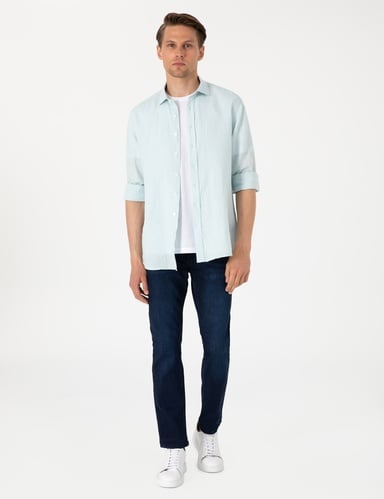 Koyu Lacivert Slim Fit Jean Pantolon