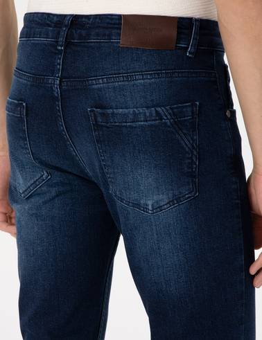 Lacivert Slim Fit Jean Pantolon