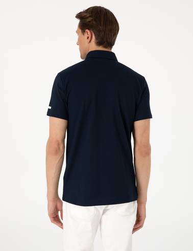 Lacivert Ultralight Kumaş Slim Fit Polo Yaka Tişört