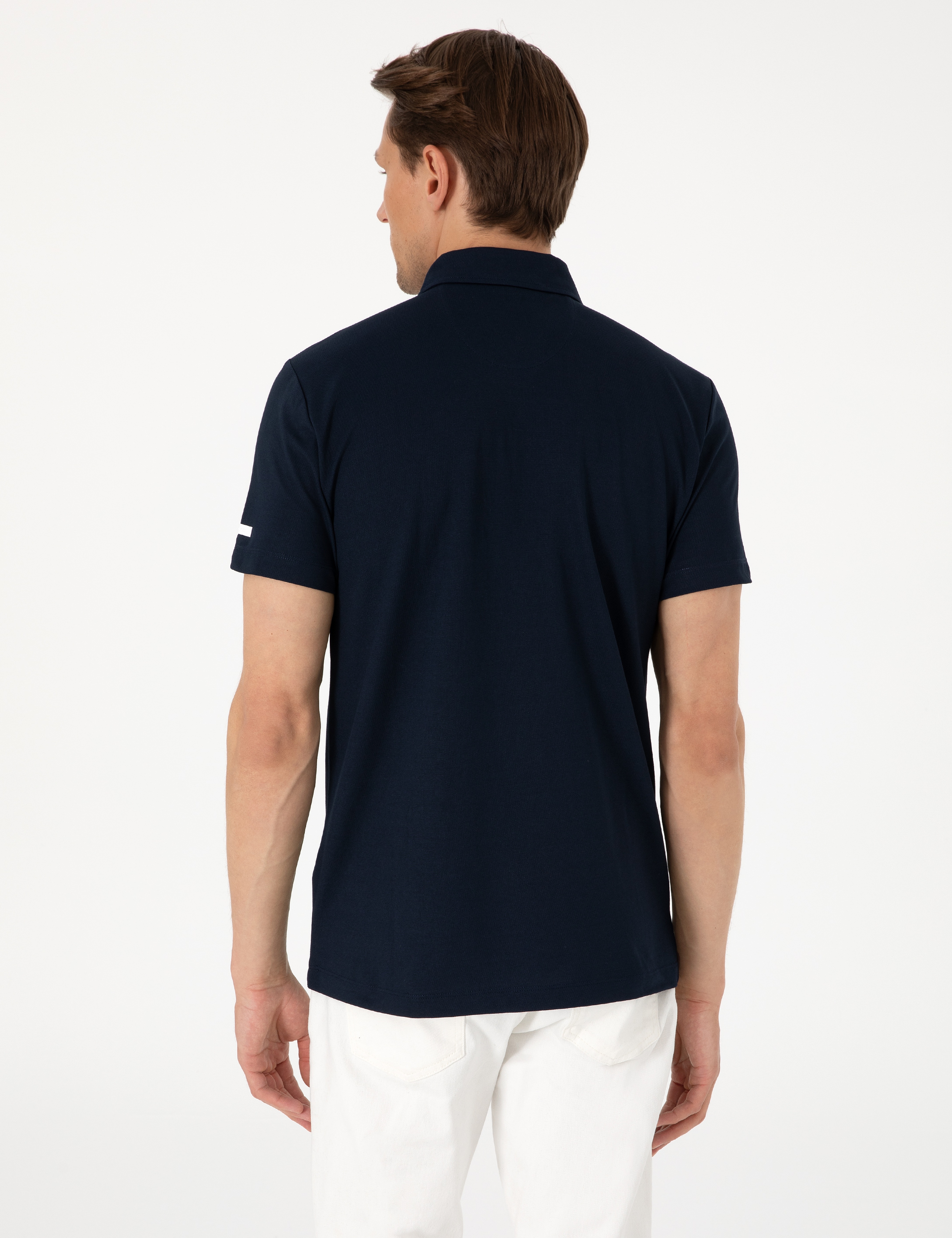 Lacivert Ultralight Kumaş Slim Fit Polo Yaka Tişört