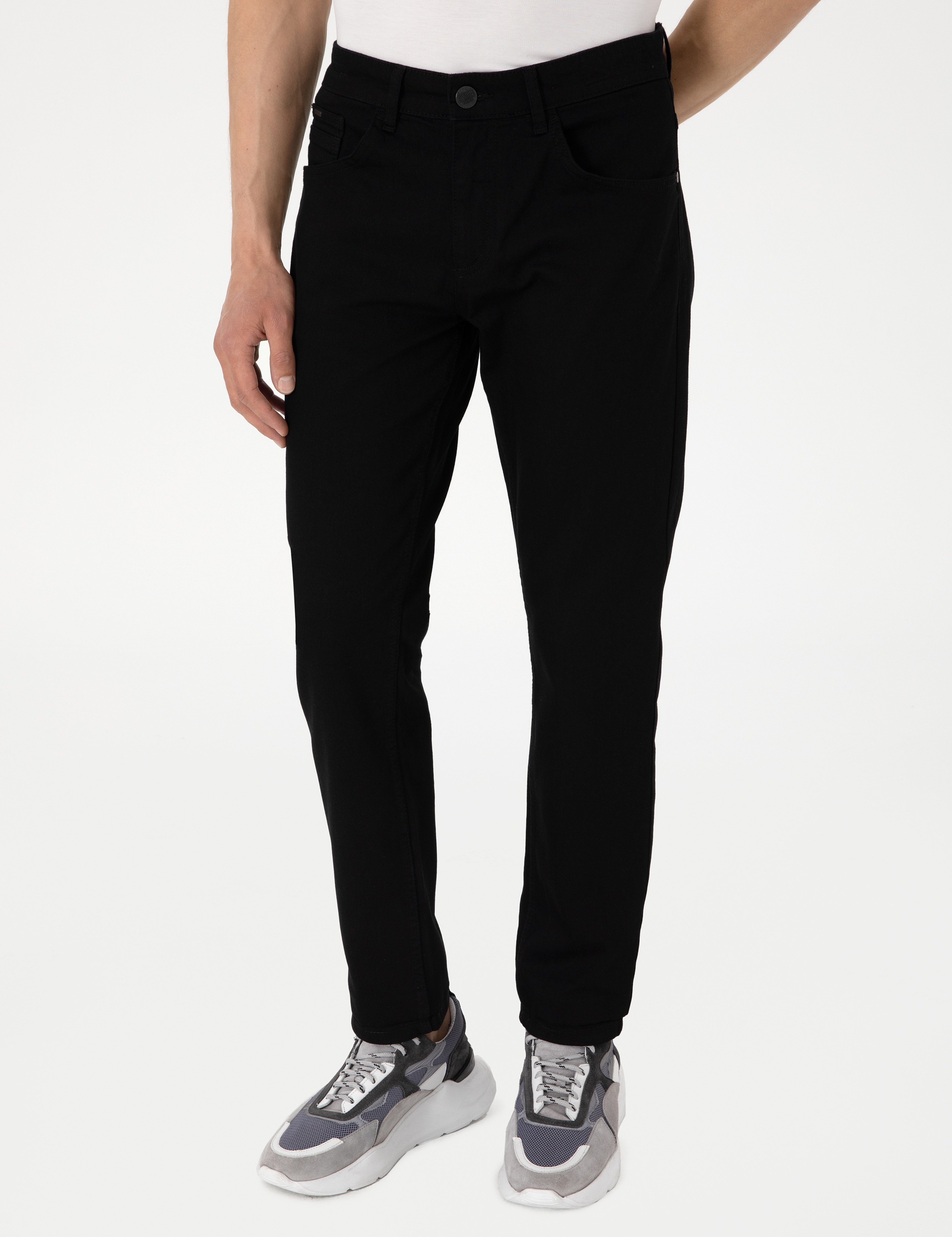 Antrasit Slim Fit Jean Pantolon - Image 2