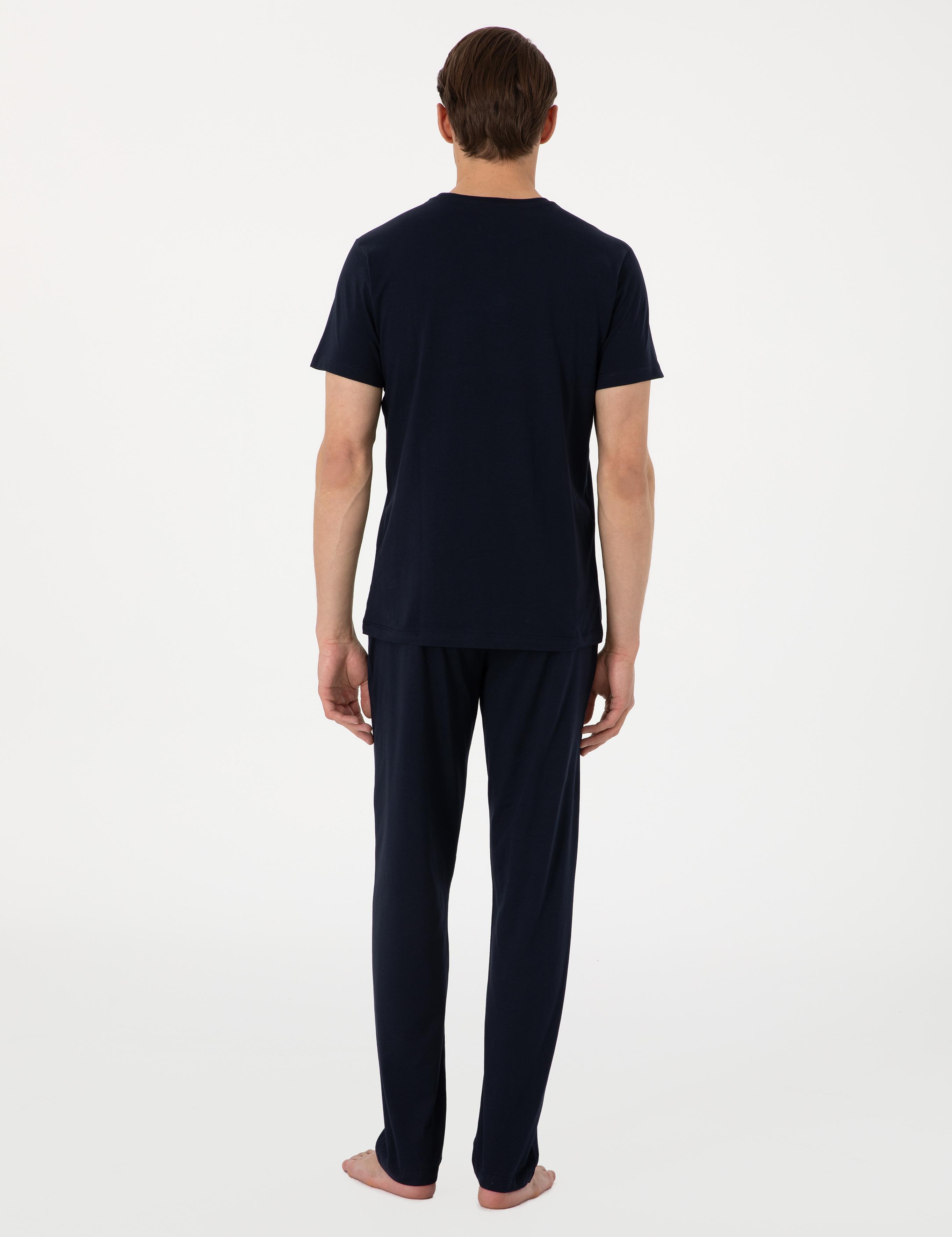 Lacivert Kısakol Pijama Takımı