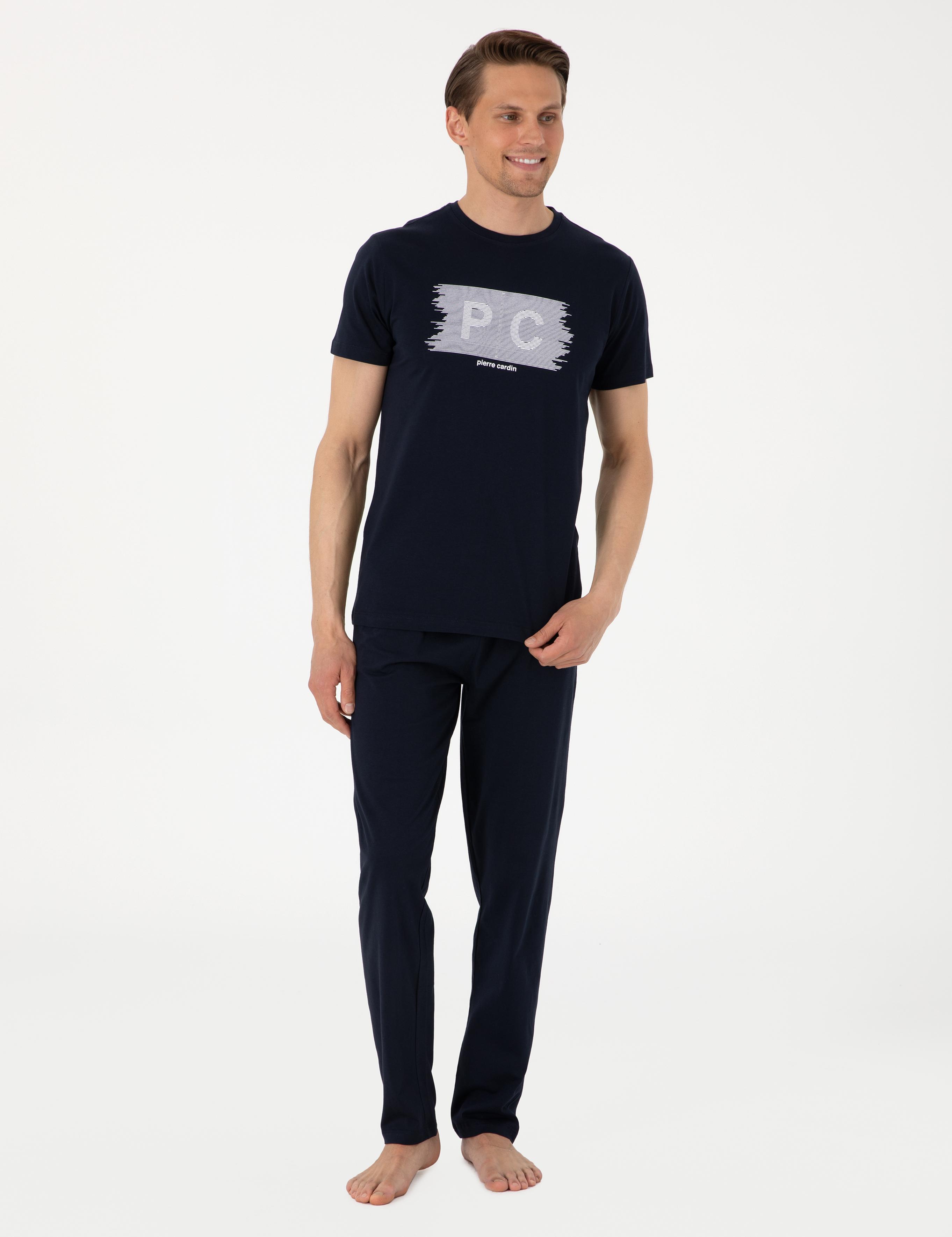 Lacivert Kısakol Pijama Takımı