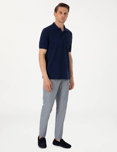 Lacivert Ex. Slim Fit Kumaş Pantolon