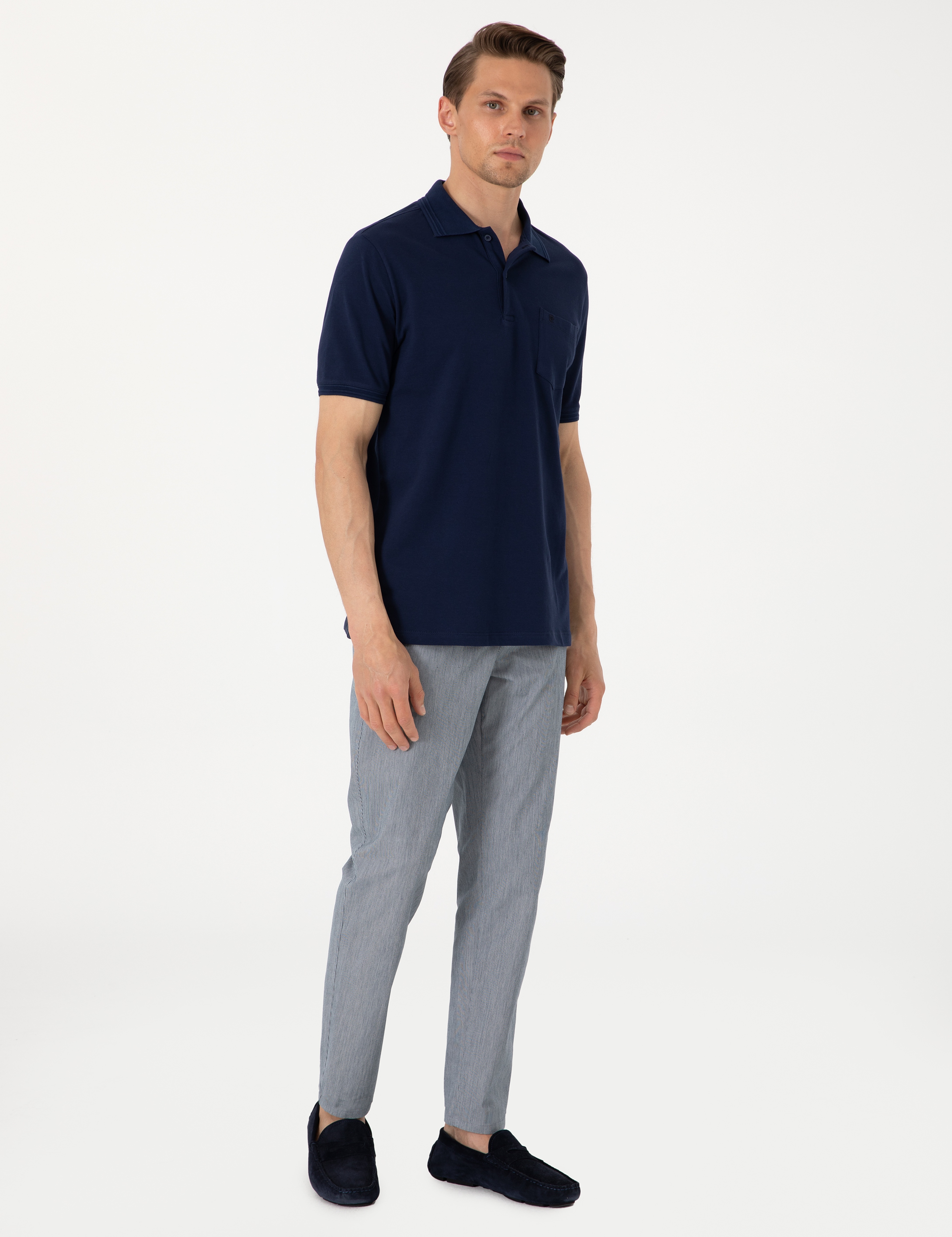 Lacivert Ex. Slim Fit Kumaş Pantolon - Image 1