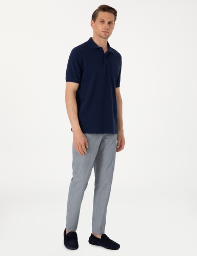 Lacivert Ex. Slim Fit Kumaş Pantolon