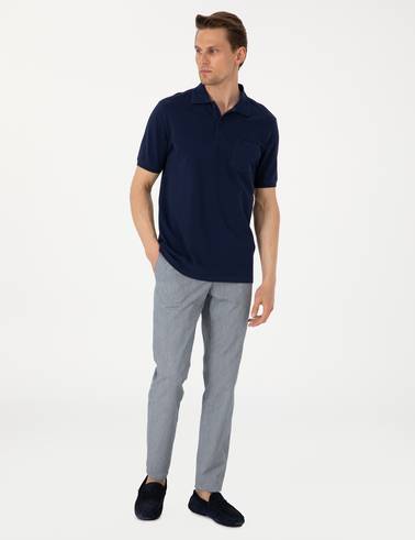 Lacivert Ex. Slim Fit Kumaş Pantolon