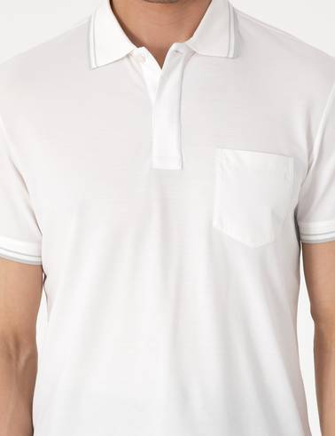 Ekru Ultralight Kumaş Slim Fit Polo Yaka Tişört