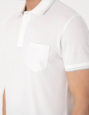 Ekru Ultralight Kumaş Slim Fit Polo Yaka Tişört