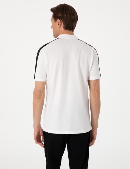 Siyah Kol Detaylı Slim Fit Polo Yaka Tişört - 50307520024