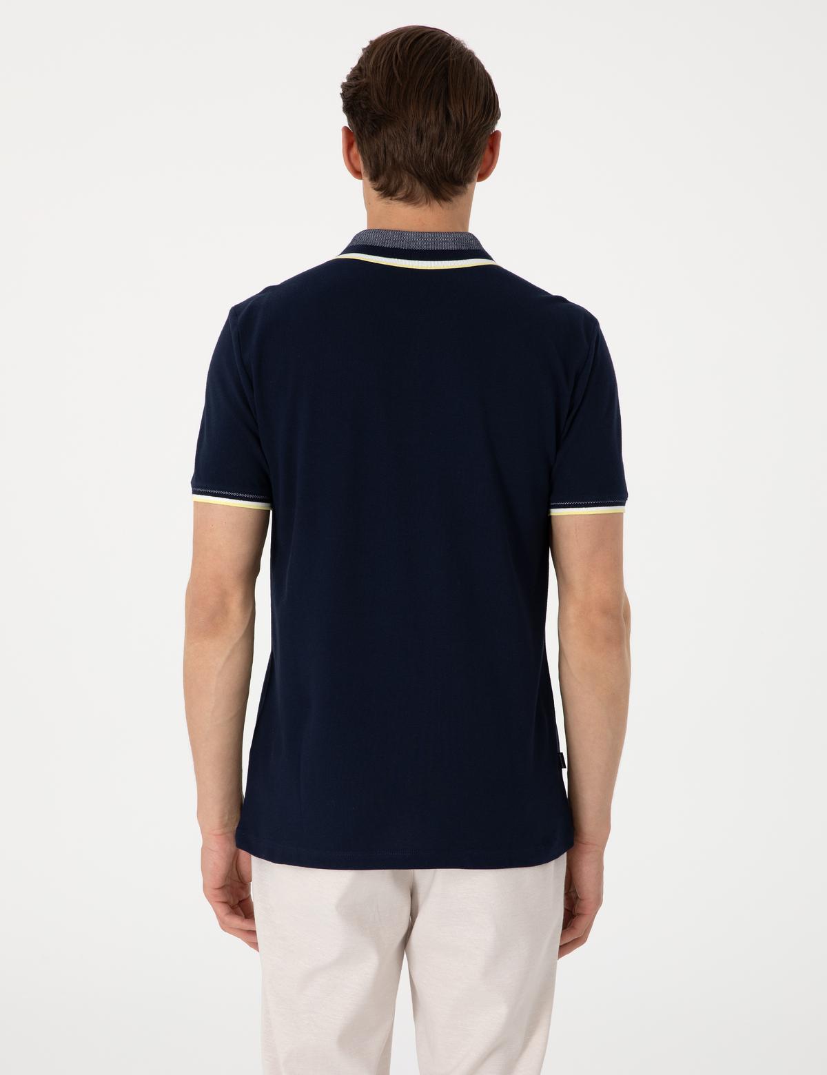 Lacivert Slim Fit Polo Yaka Tişört - 50310203047