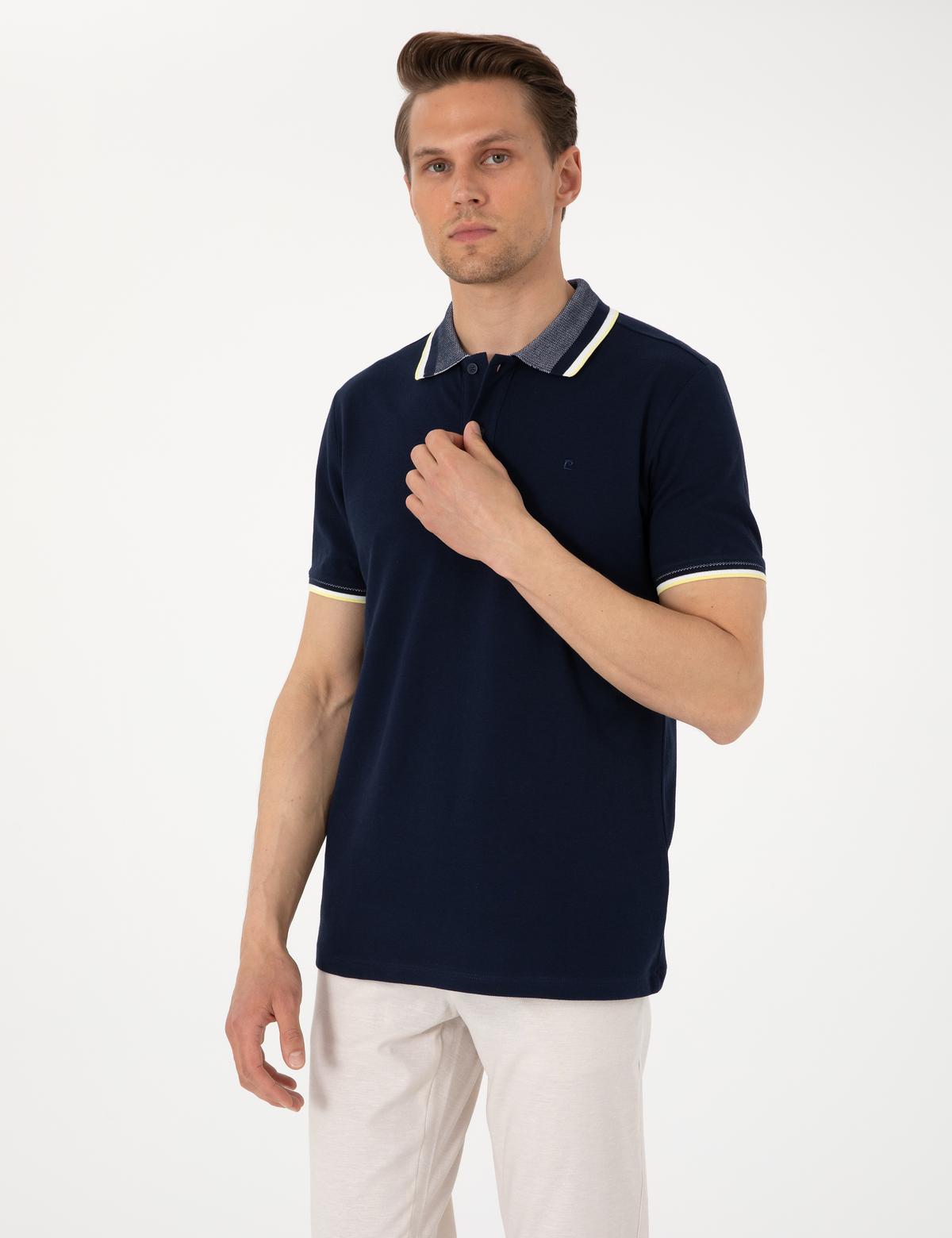 Lacivert Slim Fit Polo Yaka Tişört - 50310203047