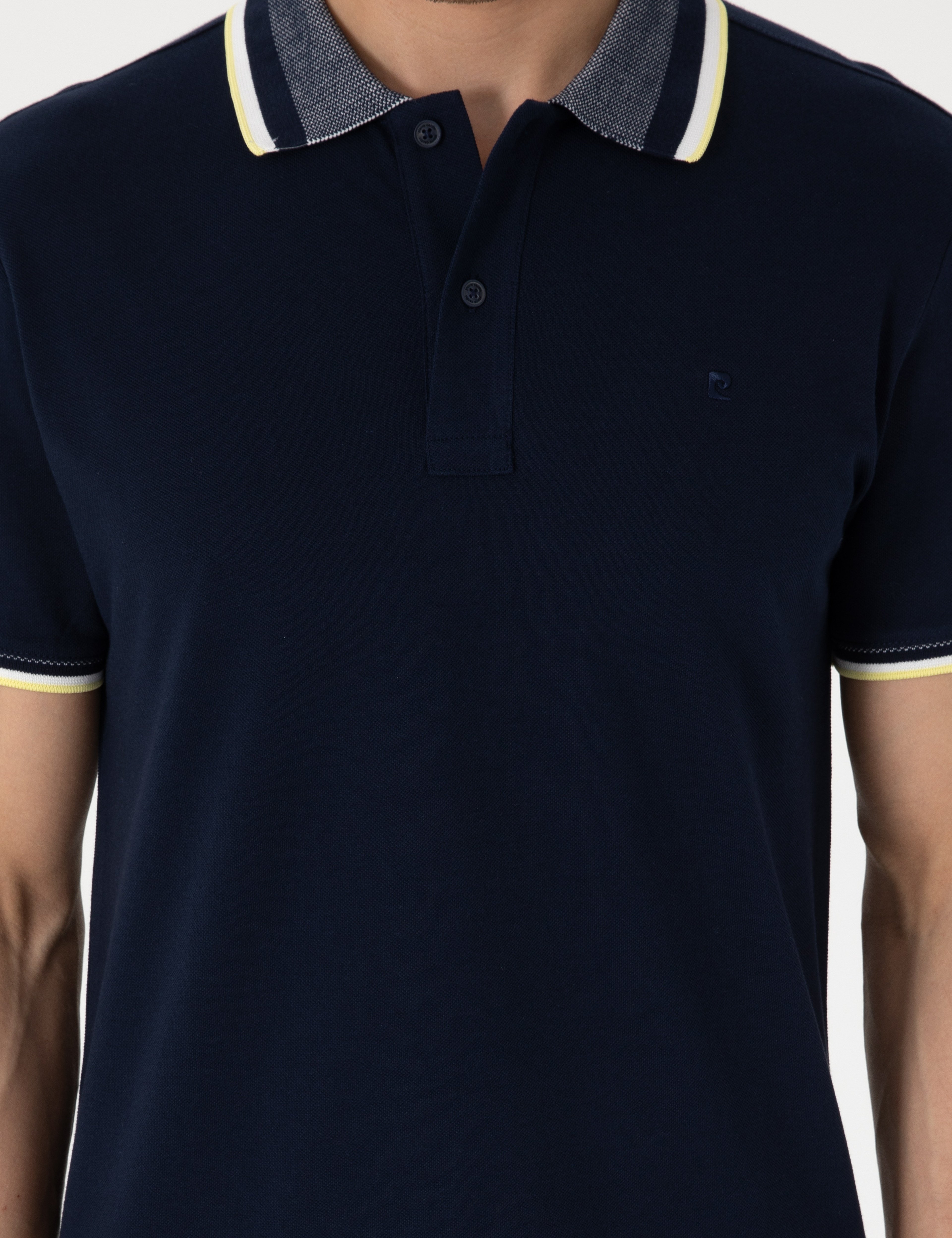Lacivert Slim Fit Polo Yaka Tişört - Image 6