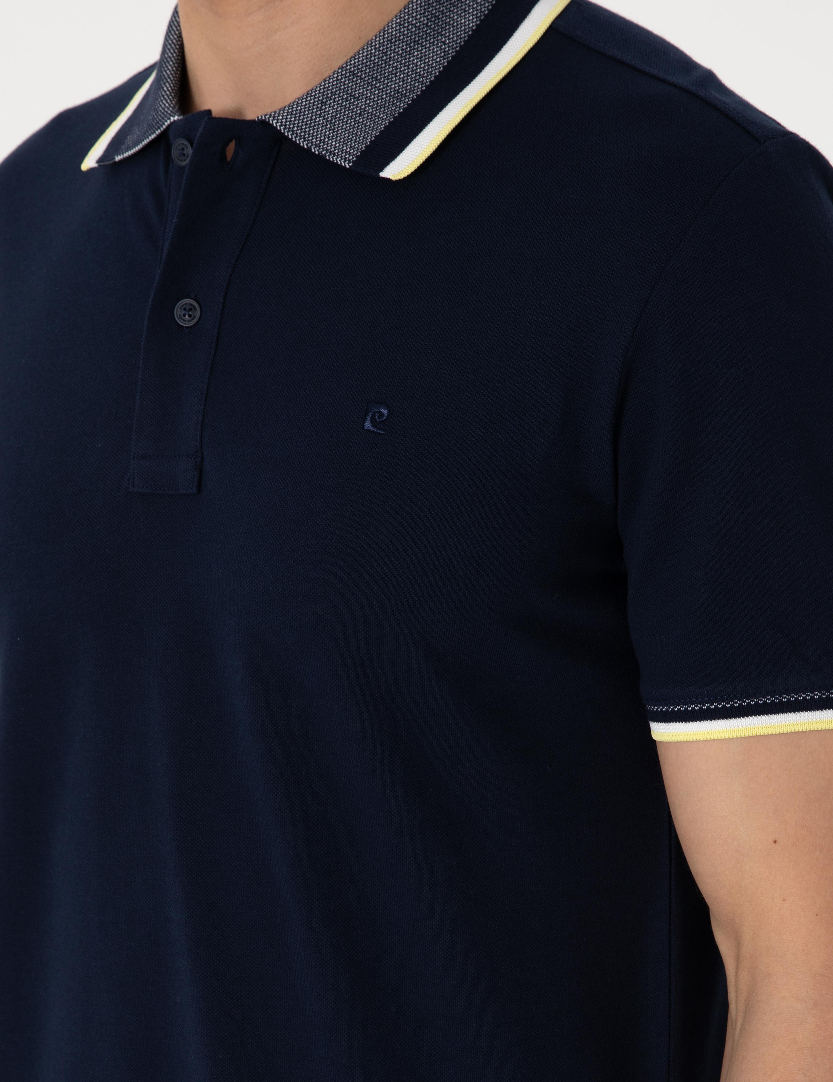 Lacivert Slim Fit Polo Yaka Tişört