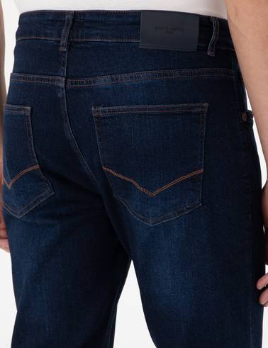 Koyu Lacivert Slim Fit Jean Pantolon