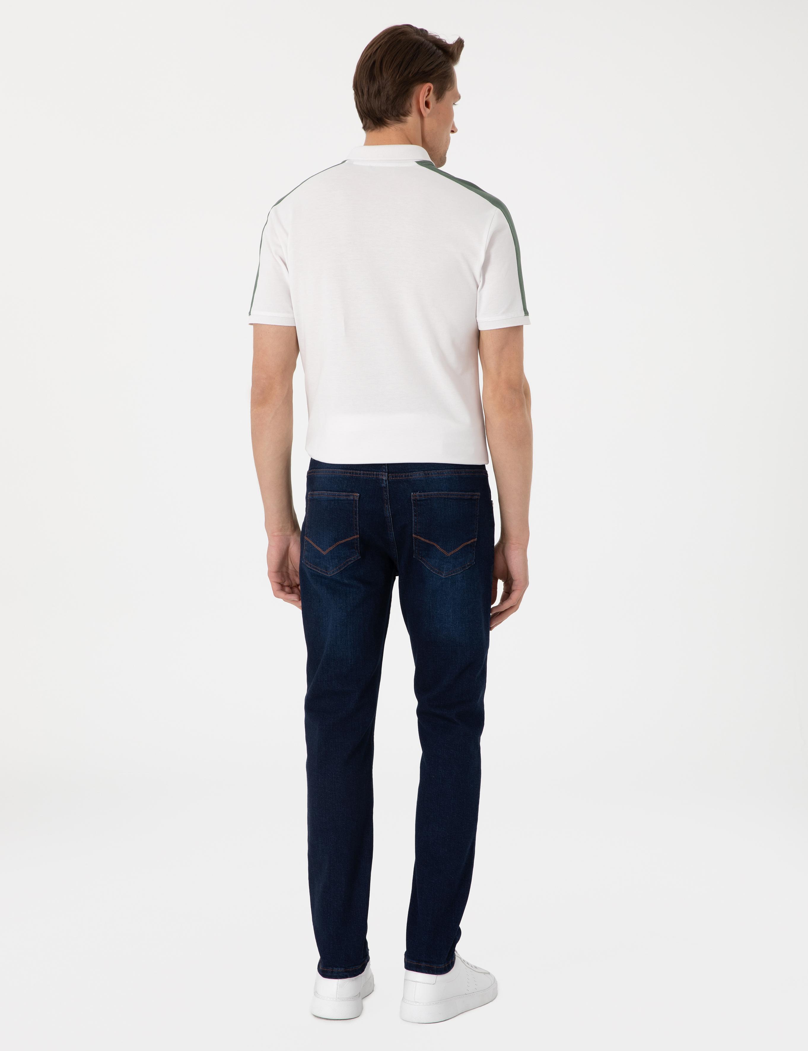 Koyu Lacivert Slim Fit Jean Pantolon