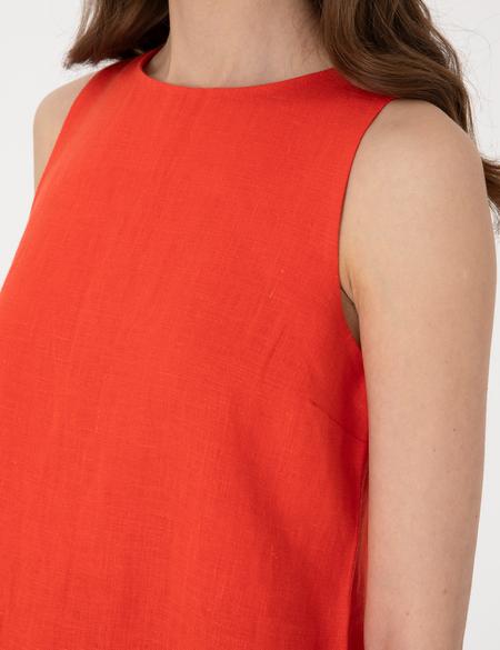 Kırmızı Regular Fit Dokuma Elbise - 50309406002