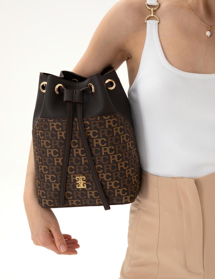 Açık Kahverengi Büzgülü Çanta