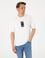 Beyaz Comfort Fit Bisiklet Yaka Tişört