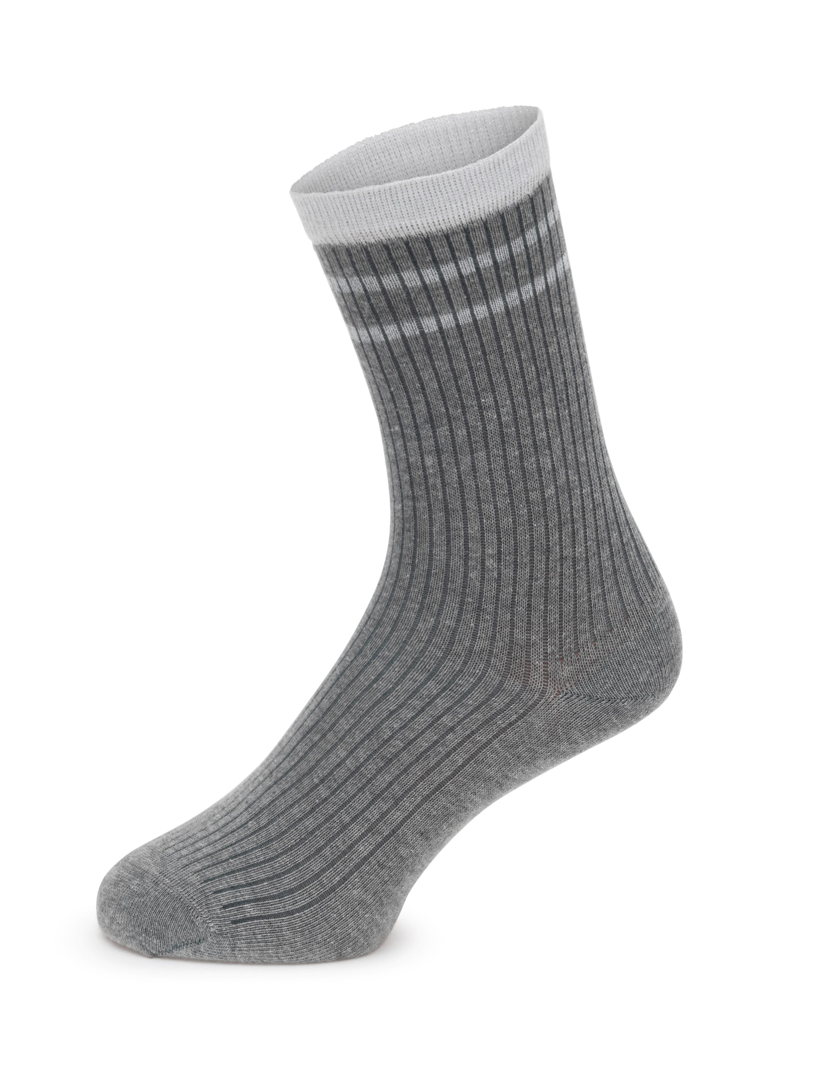 Kadın Gri Soket Çorap