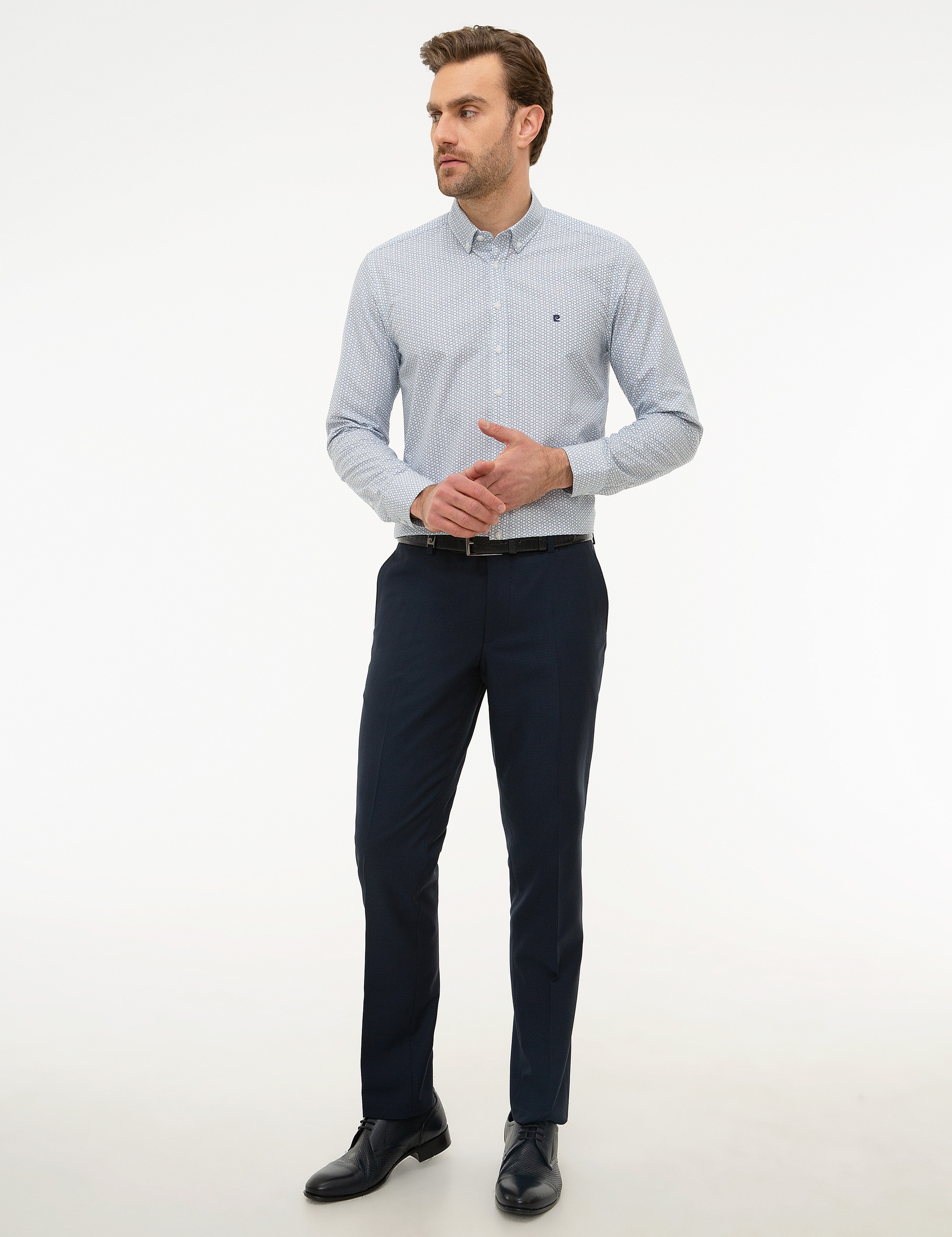 Lacivert Slim Fit Gömlek - Image 4