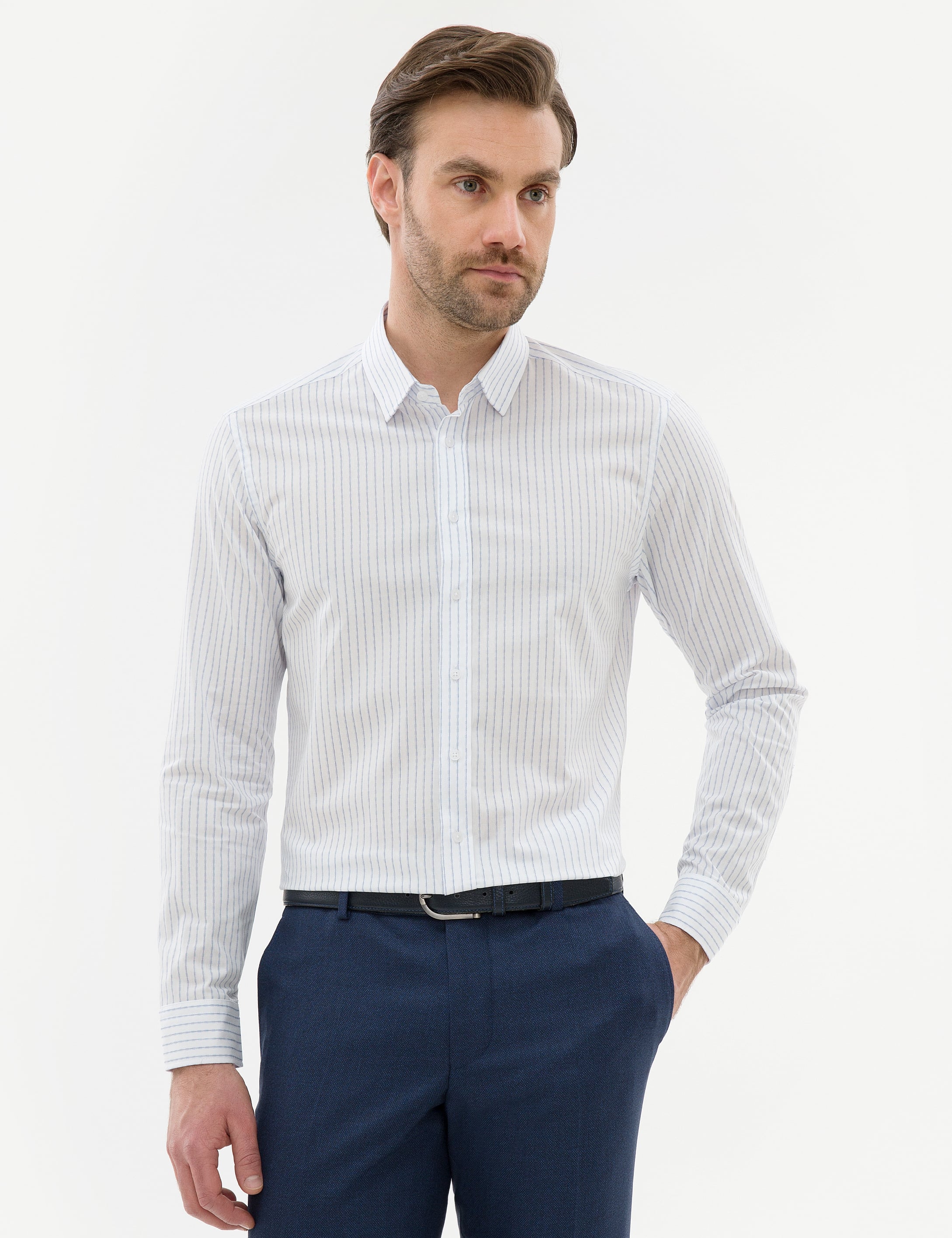 Açık Mavi Slim Fit Gömlek - 50221373022