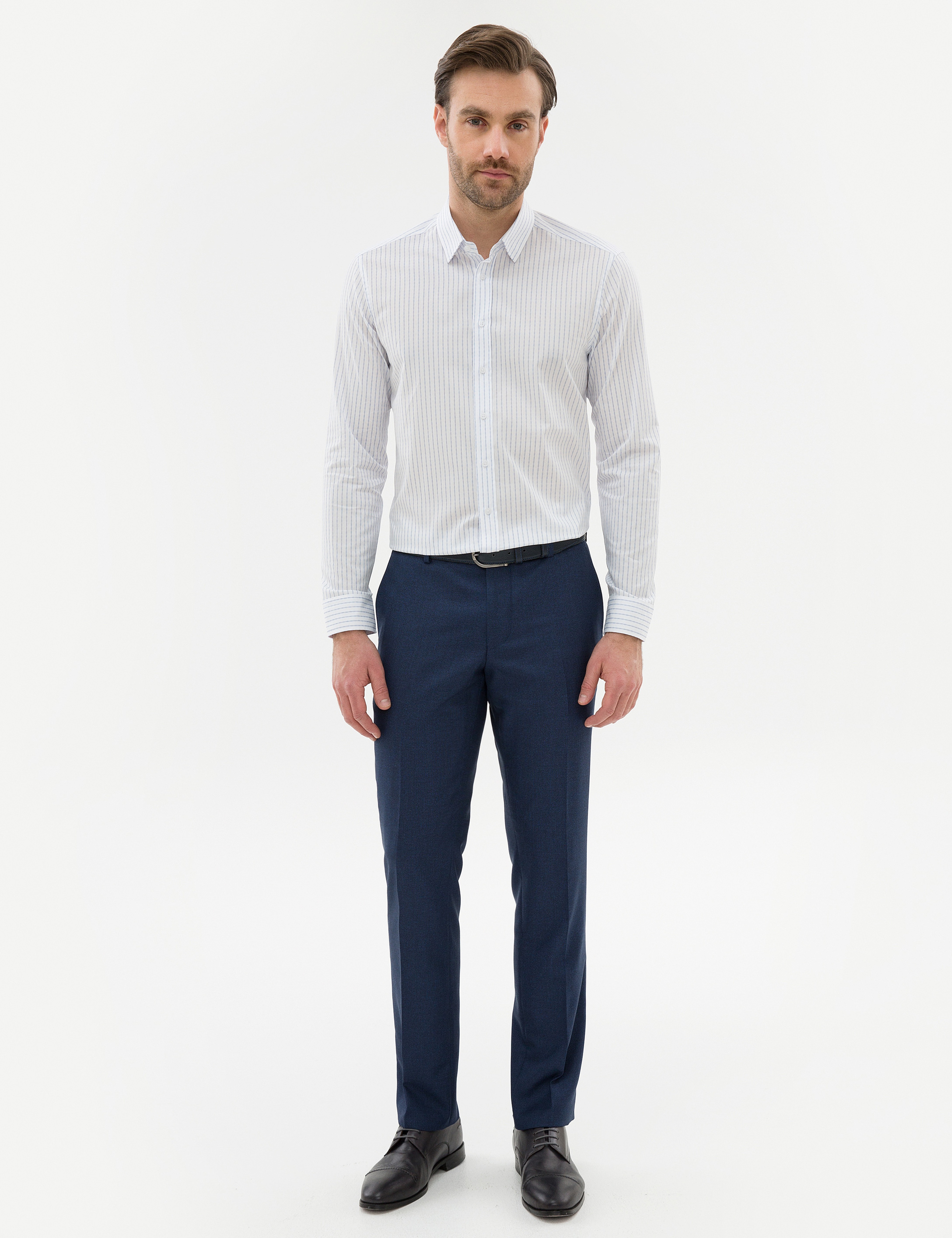 Açık Mavi Slim Fit Gömlek - Image 4