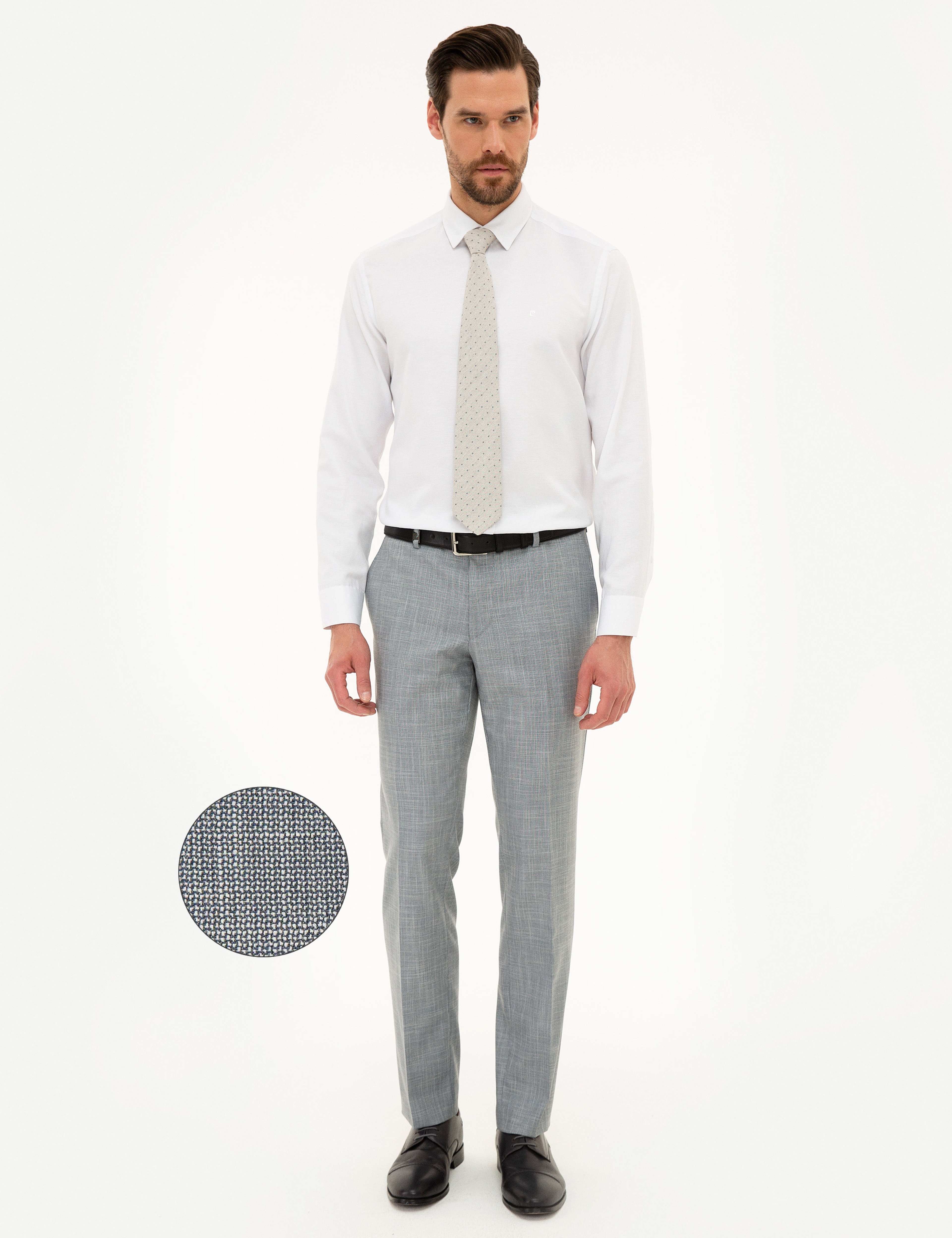Gri Slim Fit Pantolon - Image 1