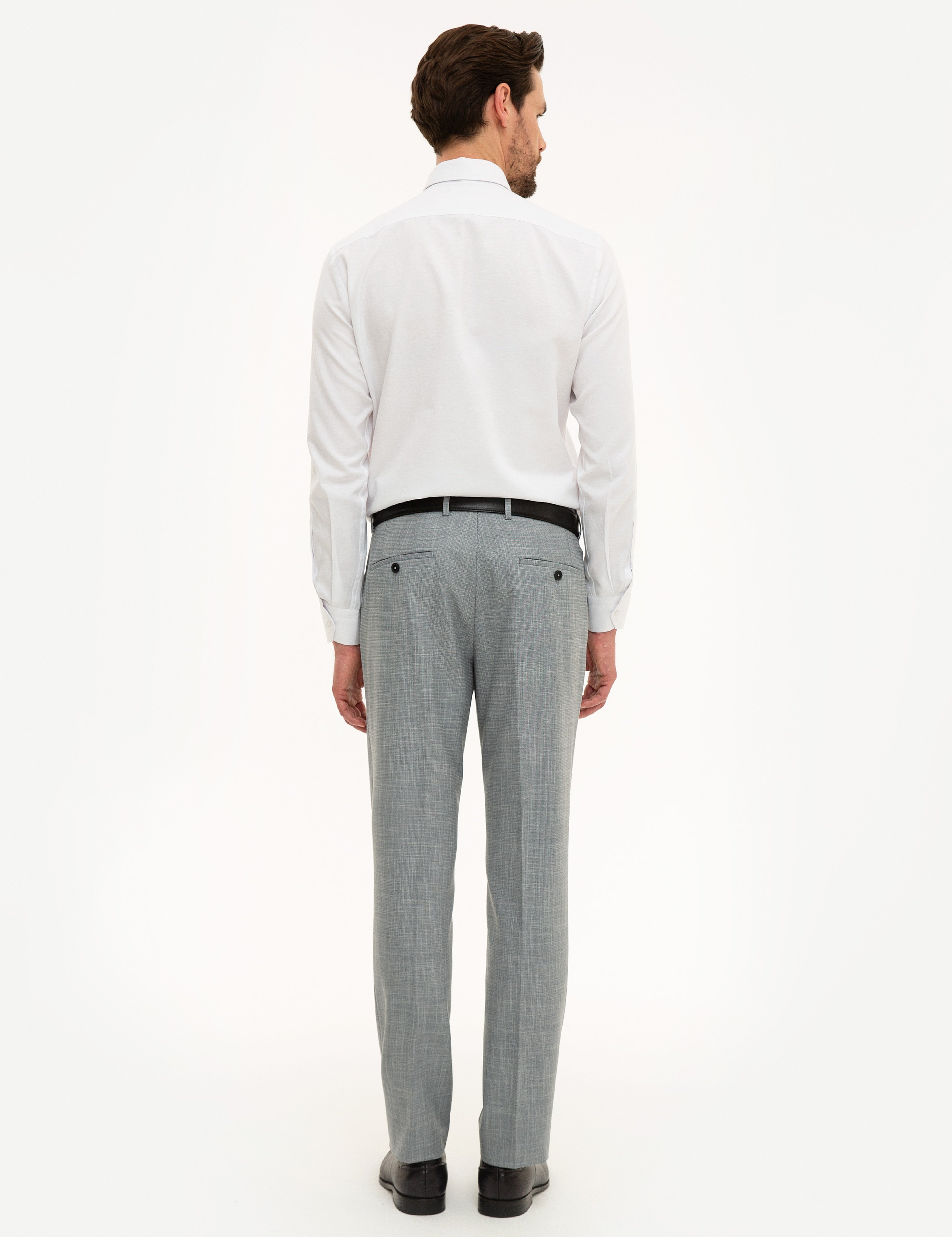 Gri Slim Fit Pantolon - Image 3