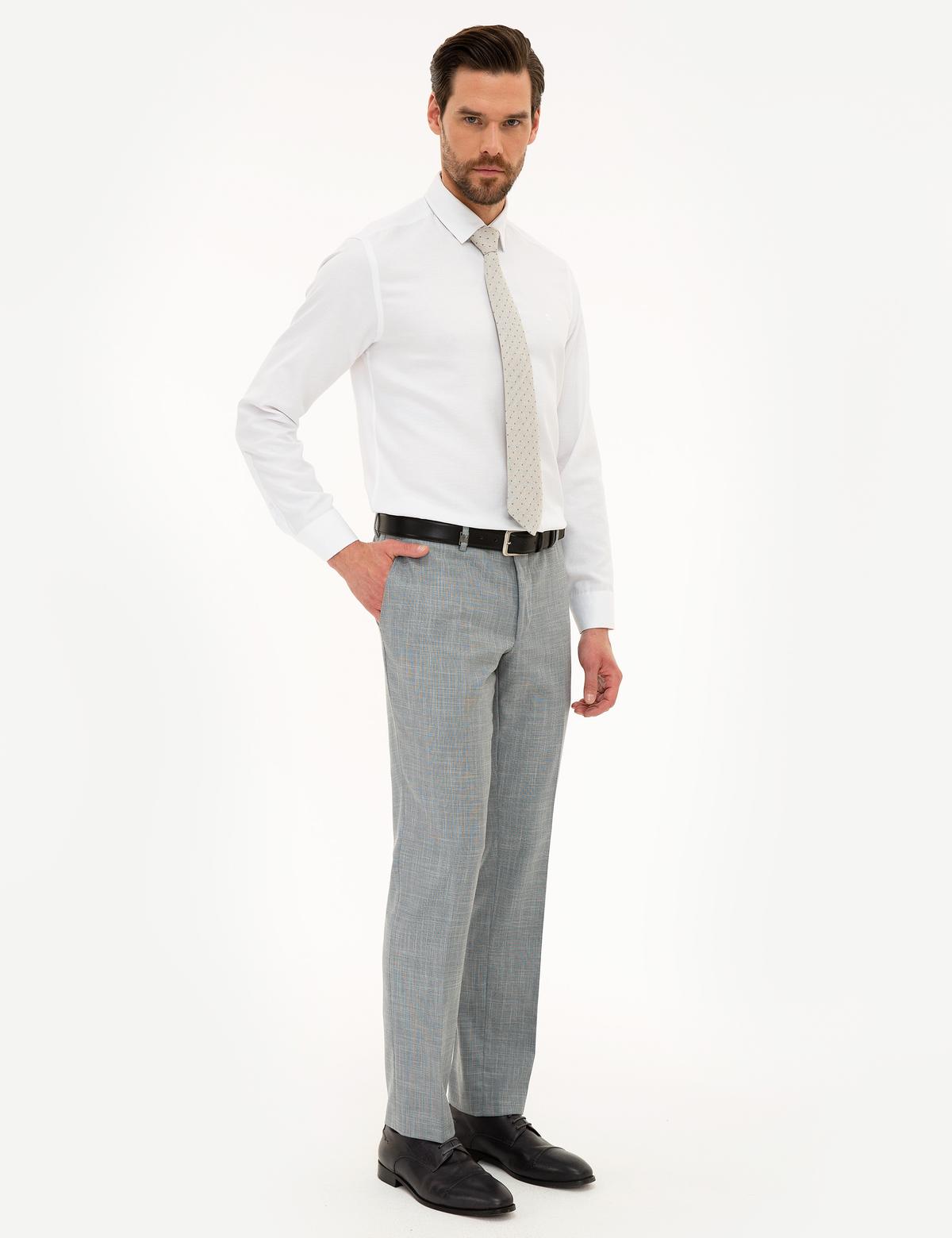 Gri Slim Fit Pantolon - 50224062026