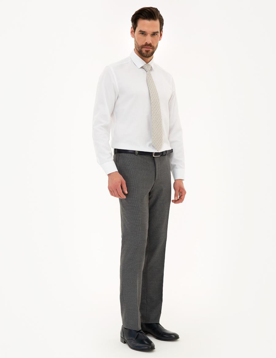 Gri Slim Fit Kumaş Pantolon