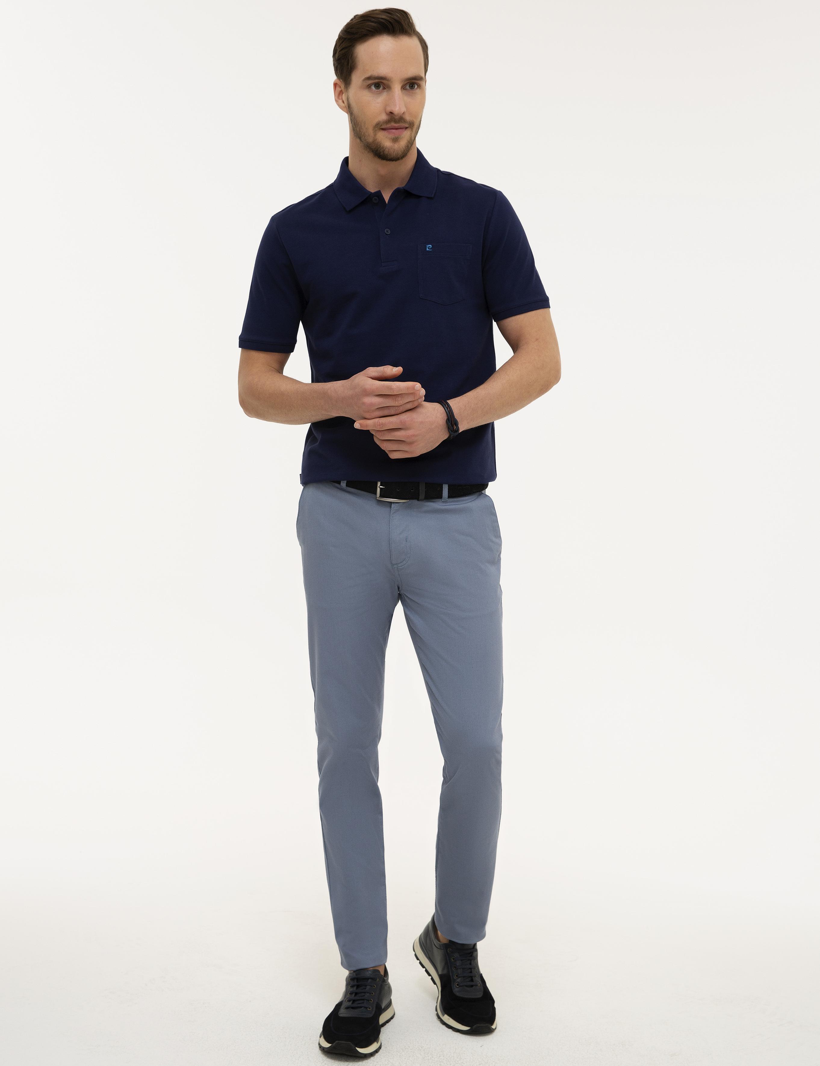 Koyu Mavi Slim Fit Chino Pantolon