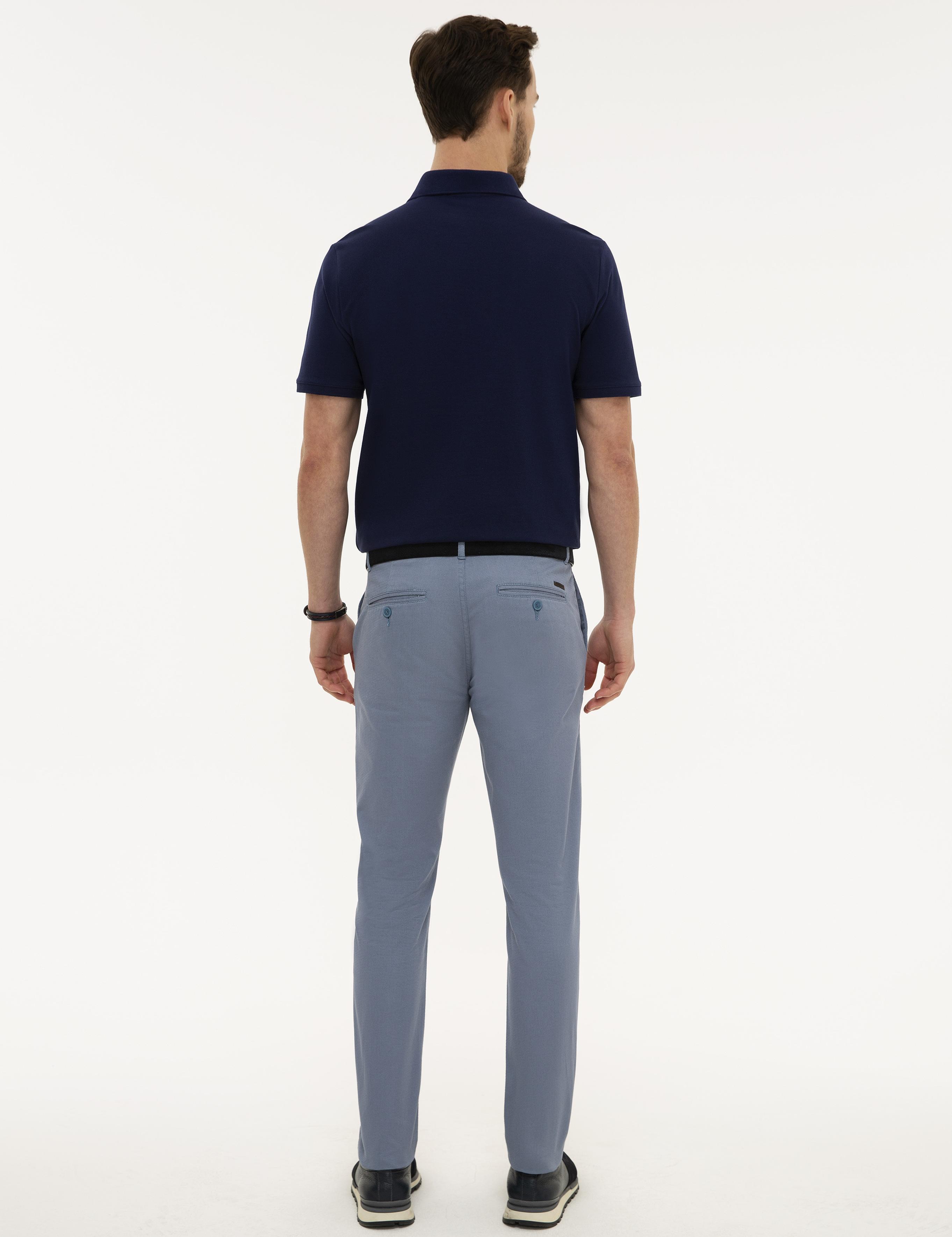Koyu Mavi Slim Fit Chino Pantolon