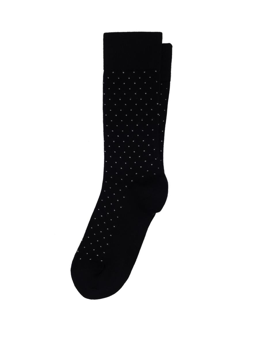 Erkek Bambu Karışımlı Siyah Soket Desenli Çorap