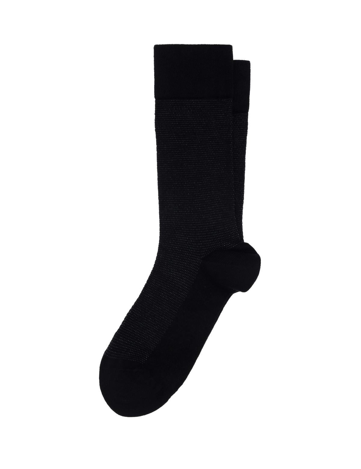 Erkek Bambu Karışımlı Siyah Soket Basic Çorap - 50308434005