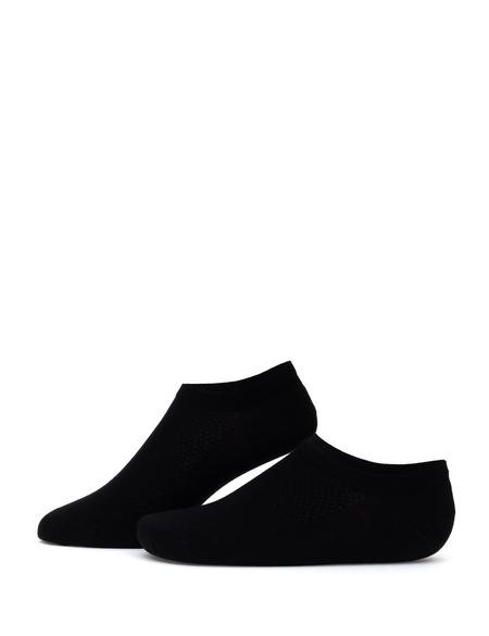 Erkek Bambu Karışımlı Siyah Patik Desenli Çorap - 50308416006