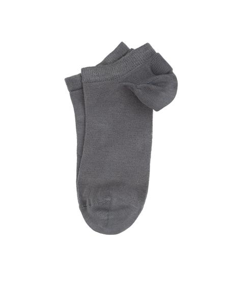 Erkek Bambu Karışımlı Gri Patik Basic Çorap - 50308417006