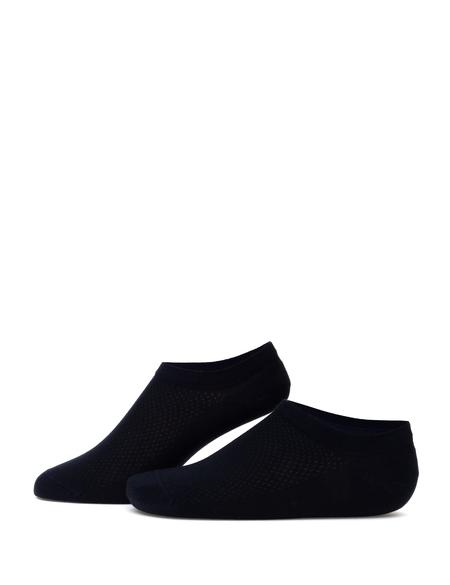 Erkek Bambu Karışımlı Lacivert Patik Desenli Çorap - 50308416012