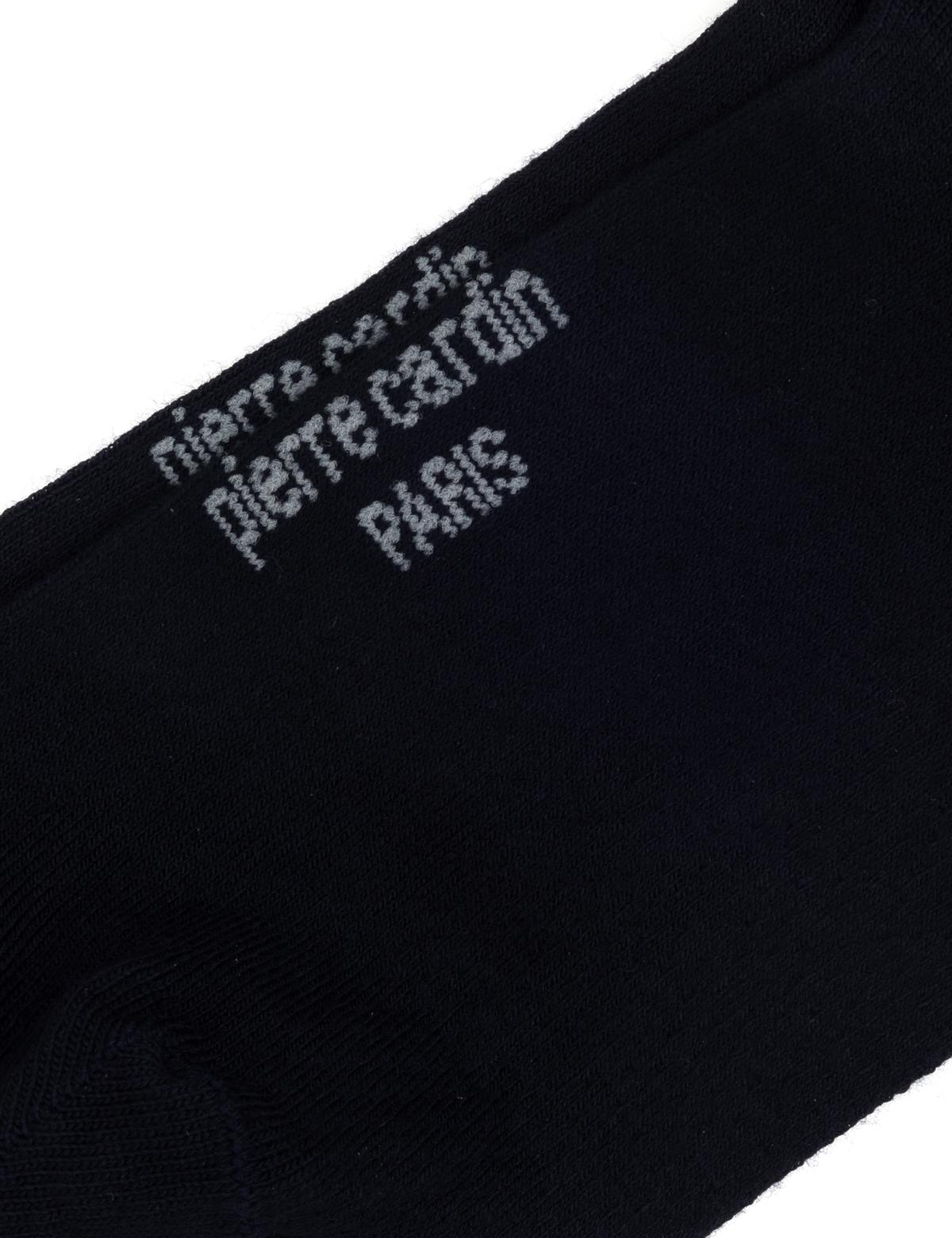 Erkek Bambu Karışımlı Lacivert Patik Desenli Çorap - 50308416012