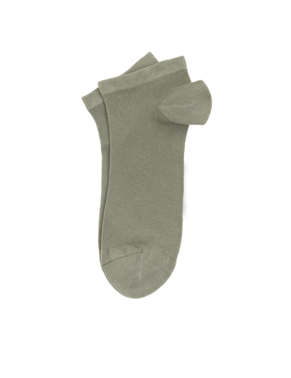 Erkek Bambu Karışımlı Yeşil Patik Basic Çorap - 50308414019