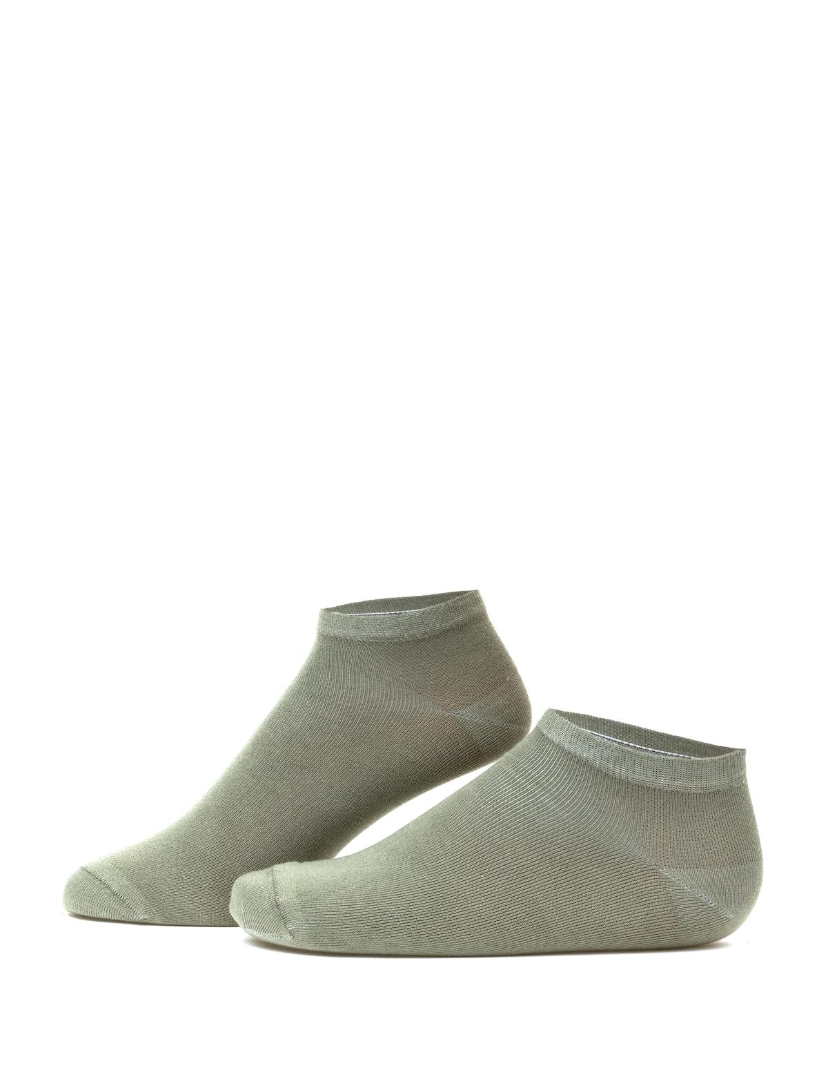 Erkek Bambu Karışımlı Yeşil Patik Basic Çorap