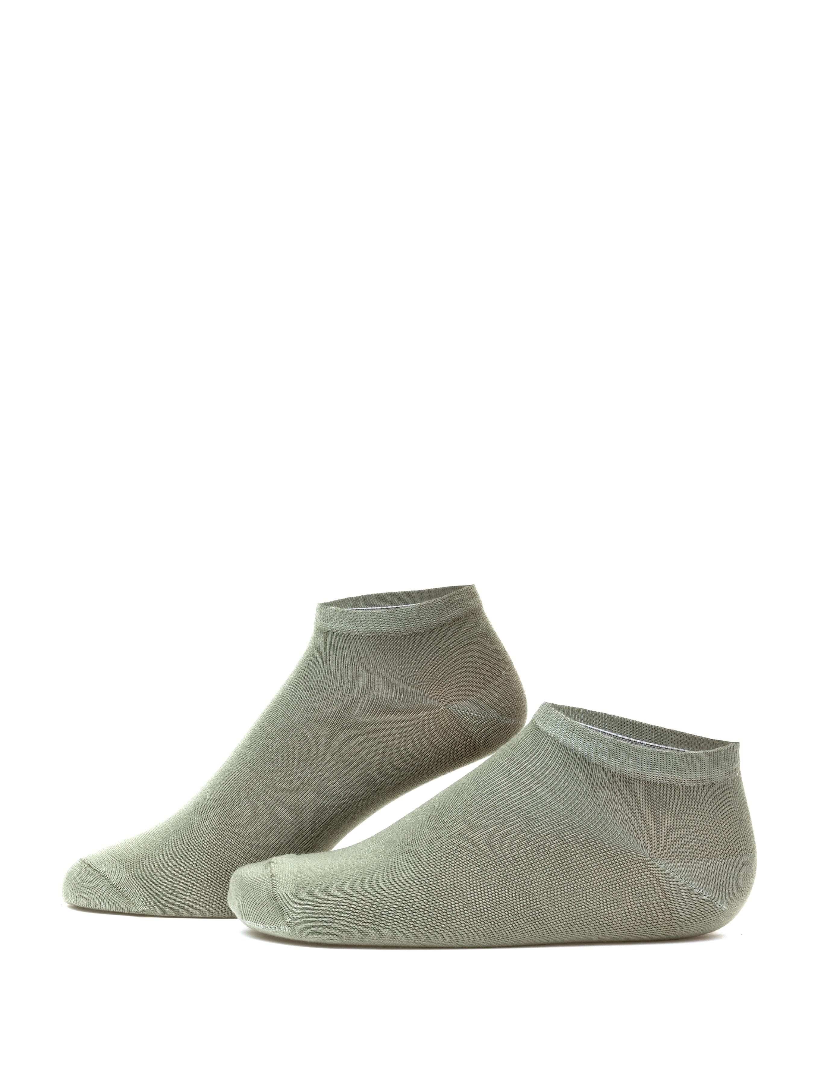 Erkek Bambu Karışımlı Yeşil Patik Basic Çorap