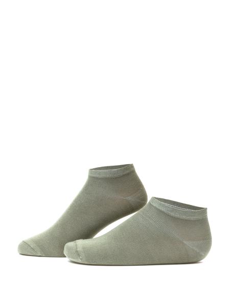 Erkek Bambu Karışımlı Yeşil Patik Basic Çorap - 50308414019