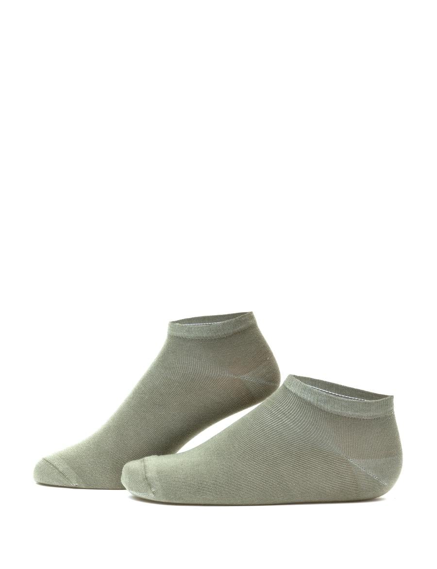 Erkek Bambu Karışımlı Yeşil Patik Basic Çorap