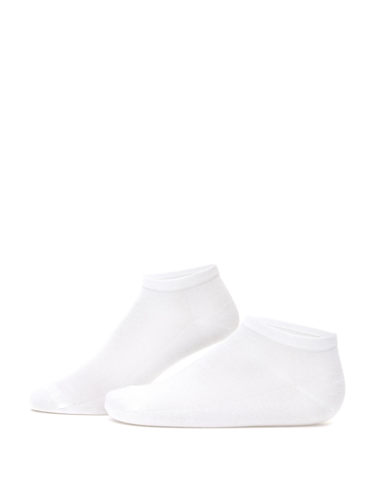 Erkek Bambu Karışımlı Beyaz Patik Basic Çorap