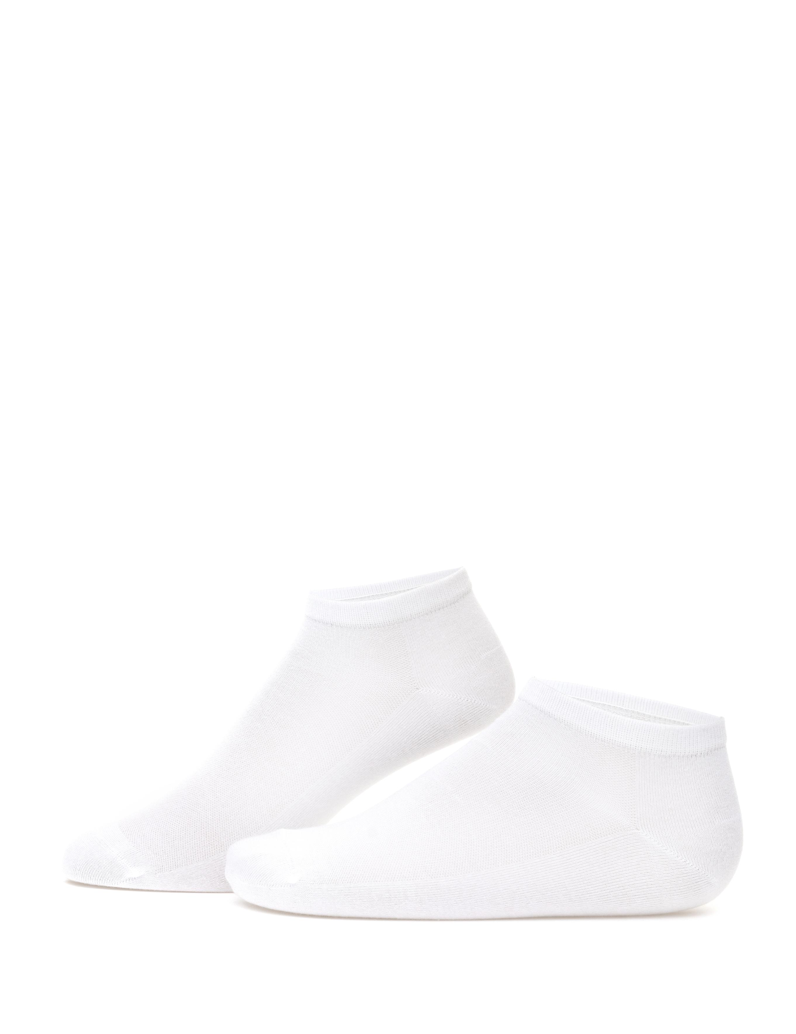 Erkek Bambu Karışımlı Beyaz Patik Basic Çorap