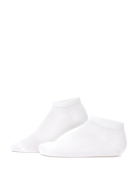 Erkek Bambu Karışımlı Beyaz Patik Basic Çorap - 50308413016